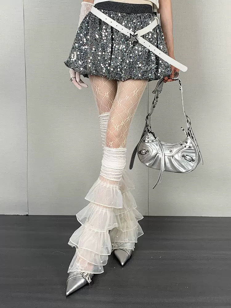 S018 Mesh Long Socks + Legging Set