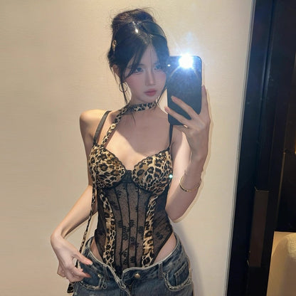 Leopard Lace Inner Suit With Padding