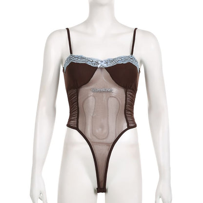 Blue Lace Chocolate Inner Suit