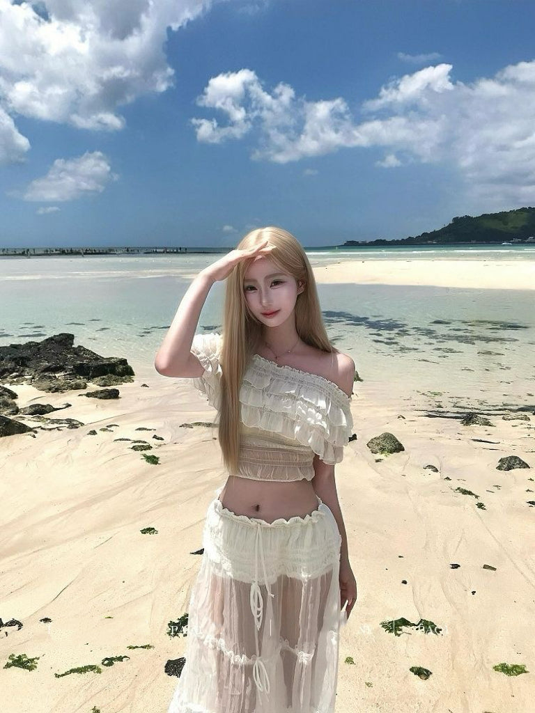 Cakey White Off Shoulder Top