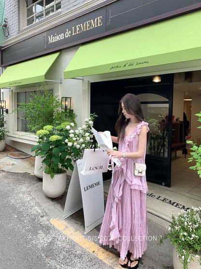 Purple Chiffon Dress