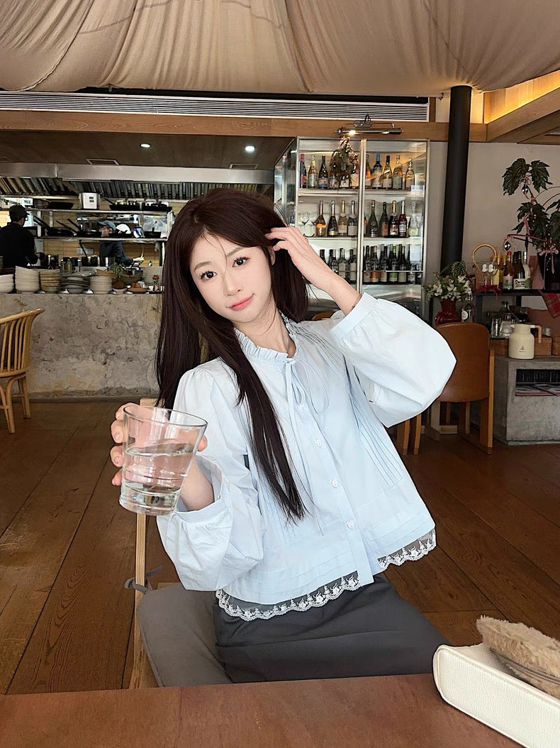 Dolly Blue Long Sleeve Top
