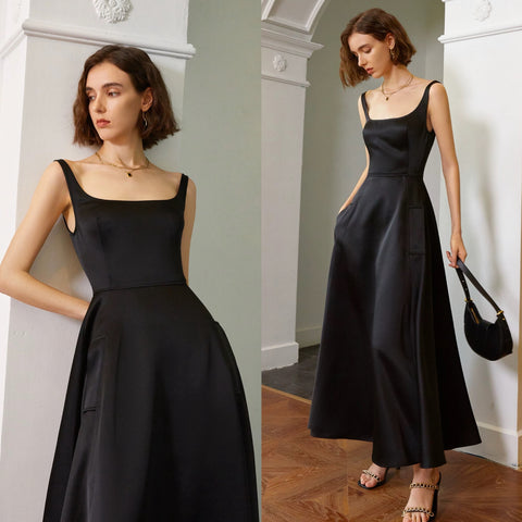 Classic Black Long Dress