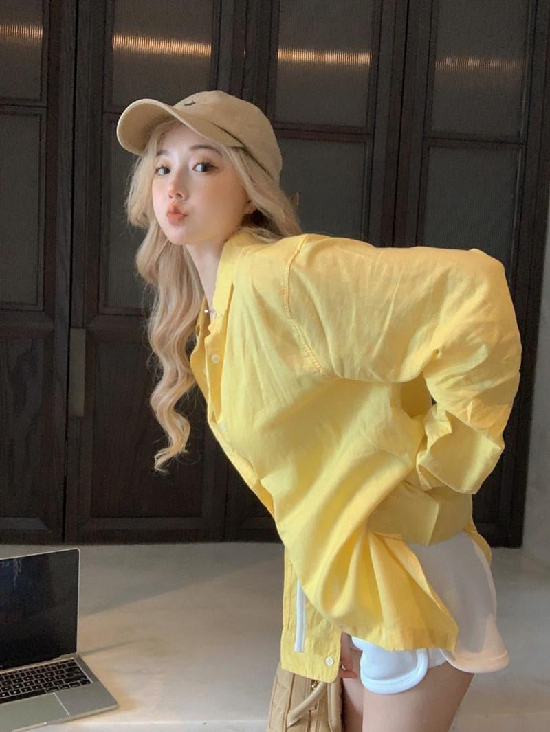 C016 Yellow Long Sleeve Shirt