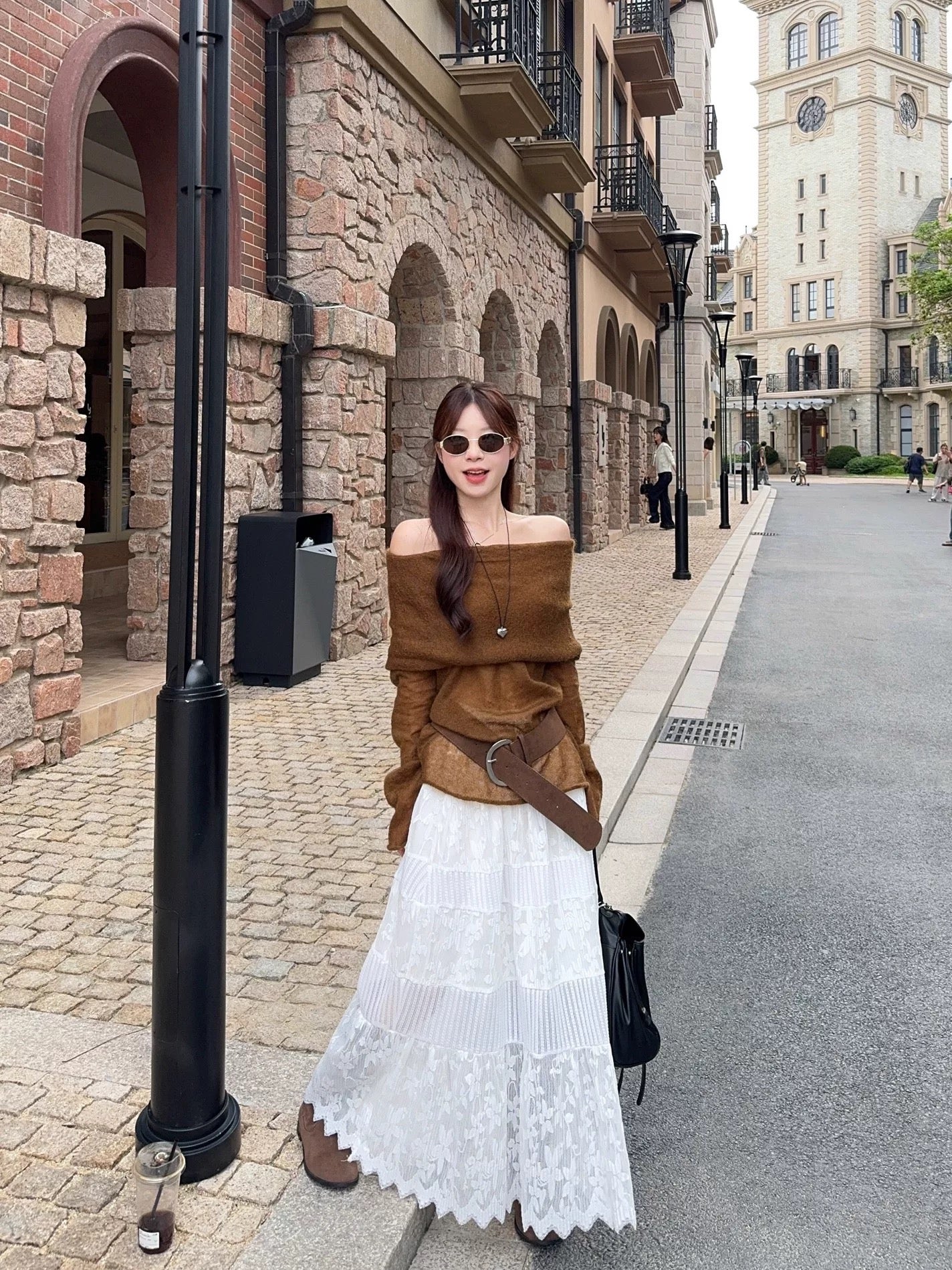 White Laces Long Skirt SK33