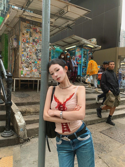 Lace Up Strap Top