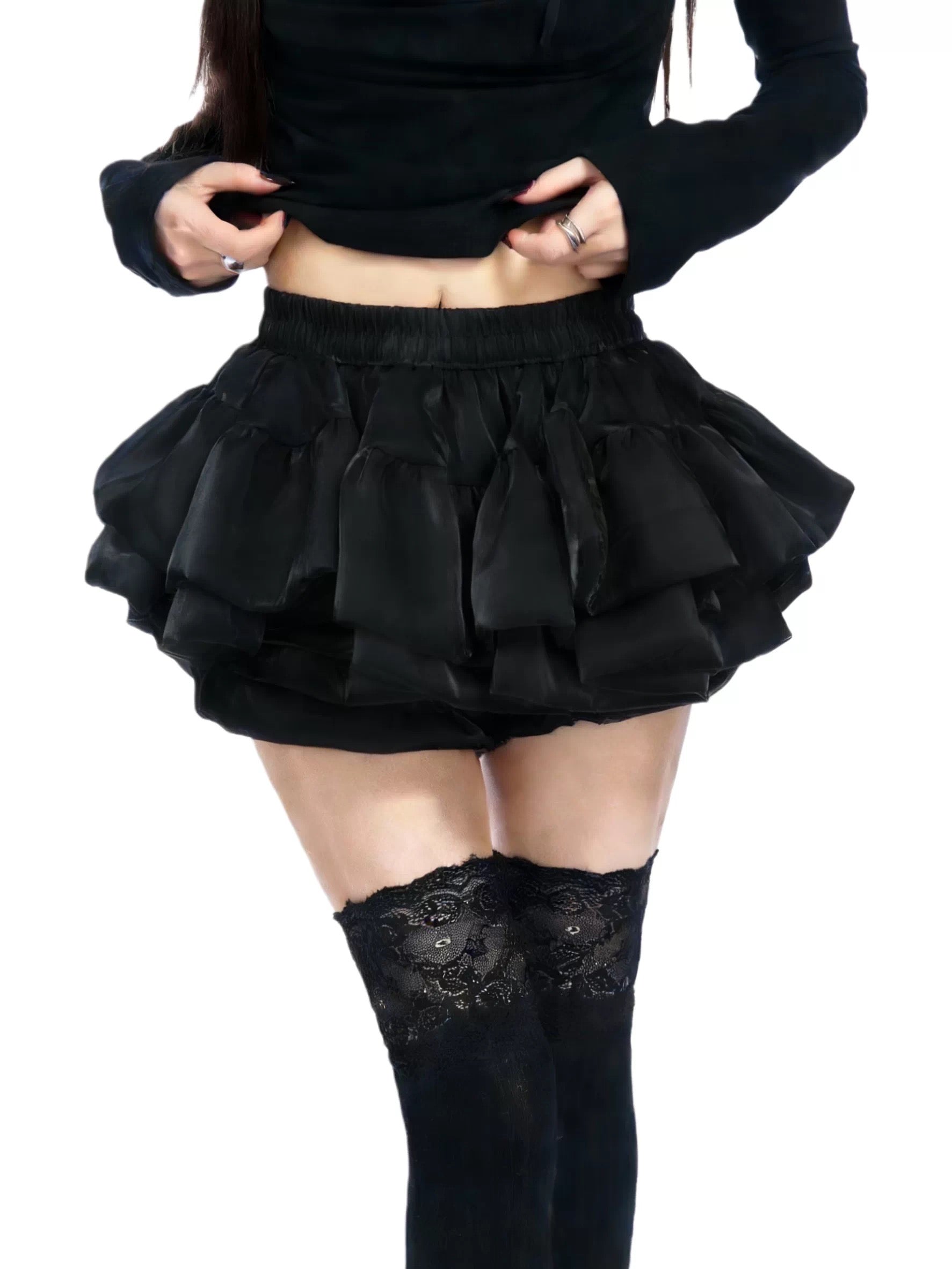 Fluffy Mesh Skirt SK35 (White, Mint, Black)
