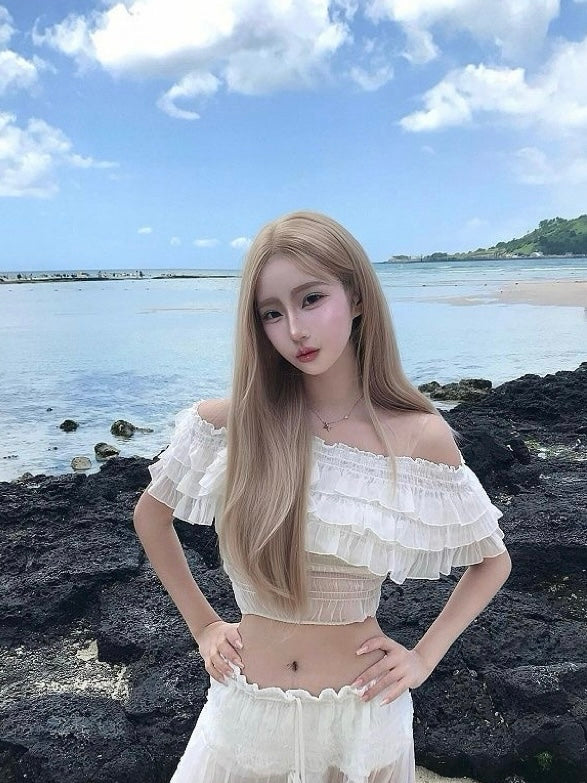 Cakey White Off Shoulder Top