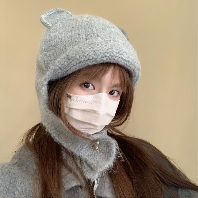 H14 Knitted Teddy Hat