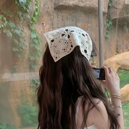 Beige Embroidery Hair Headband