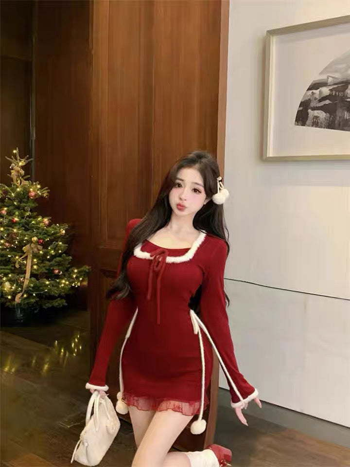 Christmas Long Sleeve Dress C003