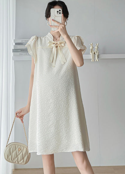 Cream Plus Size Cheongsam Dress (L, XL)