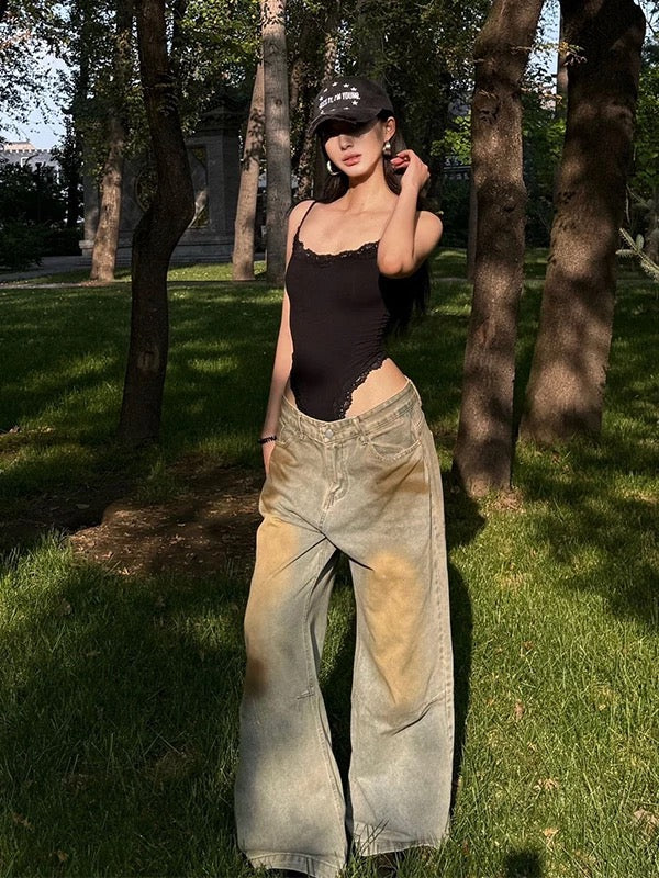 Thin Laces Collar Strap Inner Suit