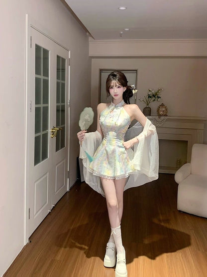 Paint Cheongsam CD036 Dress Set (S)