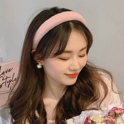 A60 Korean Pink + Blue Hairband Set