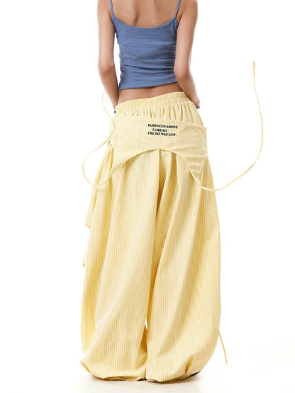 Yellow Stripe Long Pants