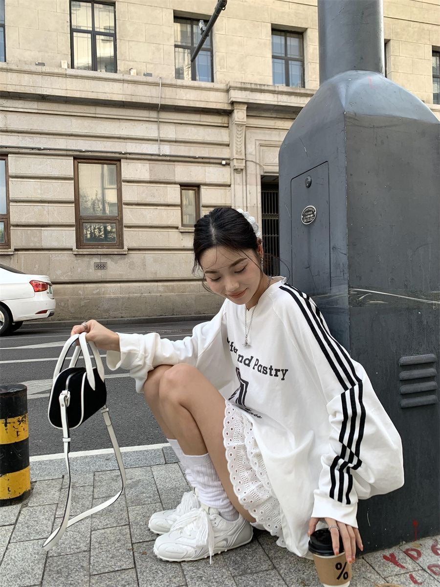 No97 White Long Sleeve Sweater Top