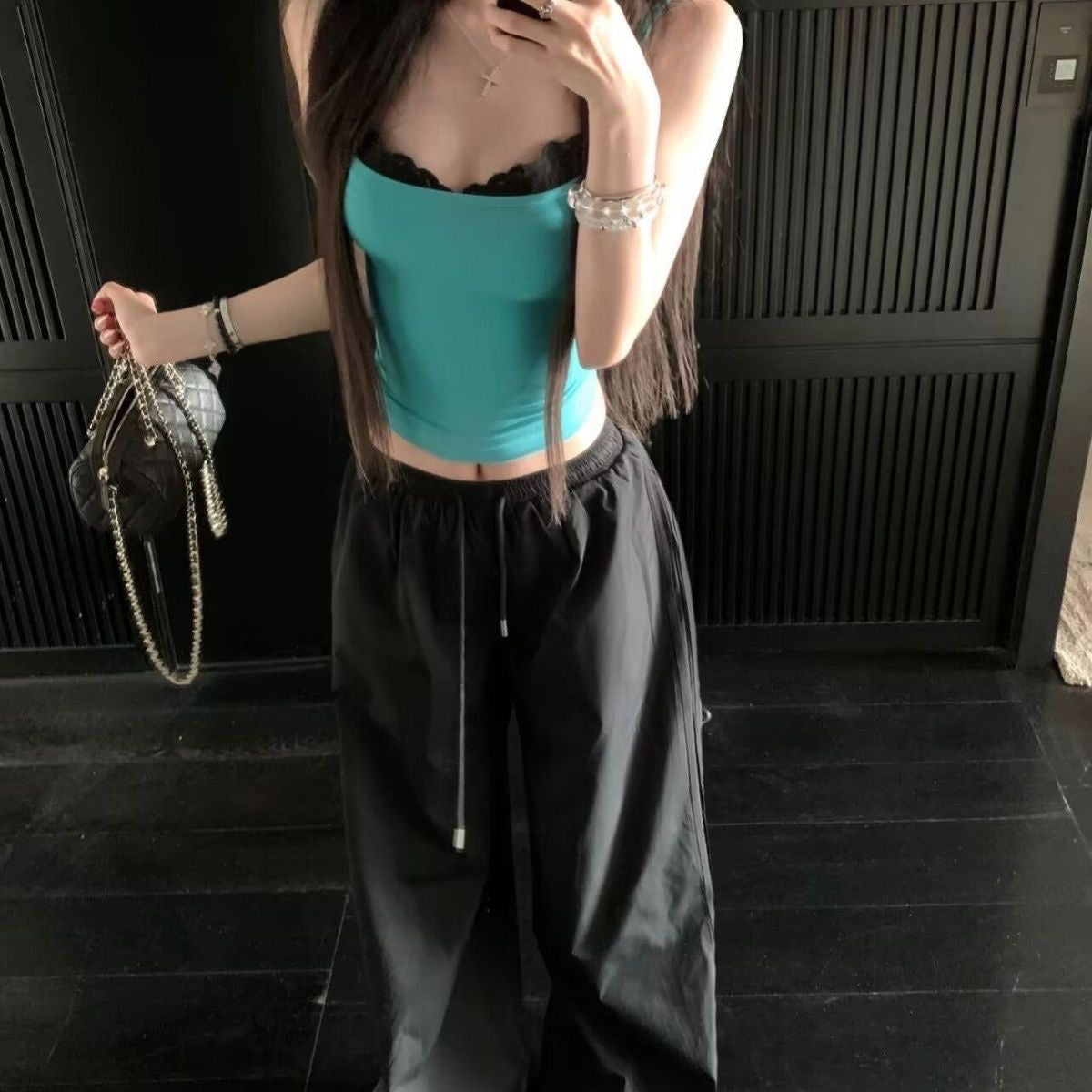 Mix Laces Strap Top