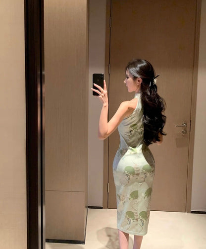 Green Cheongsam CD028 Long Dress (S, M)