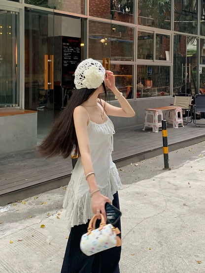 White Strap Long Inner Top