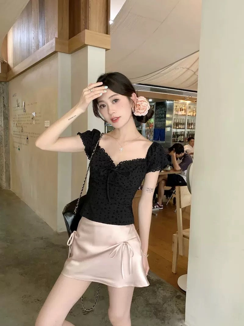 Pink High Waist Mini Skirt SK19