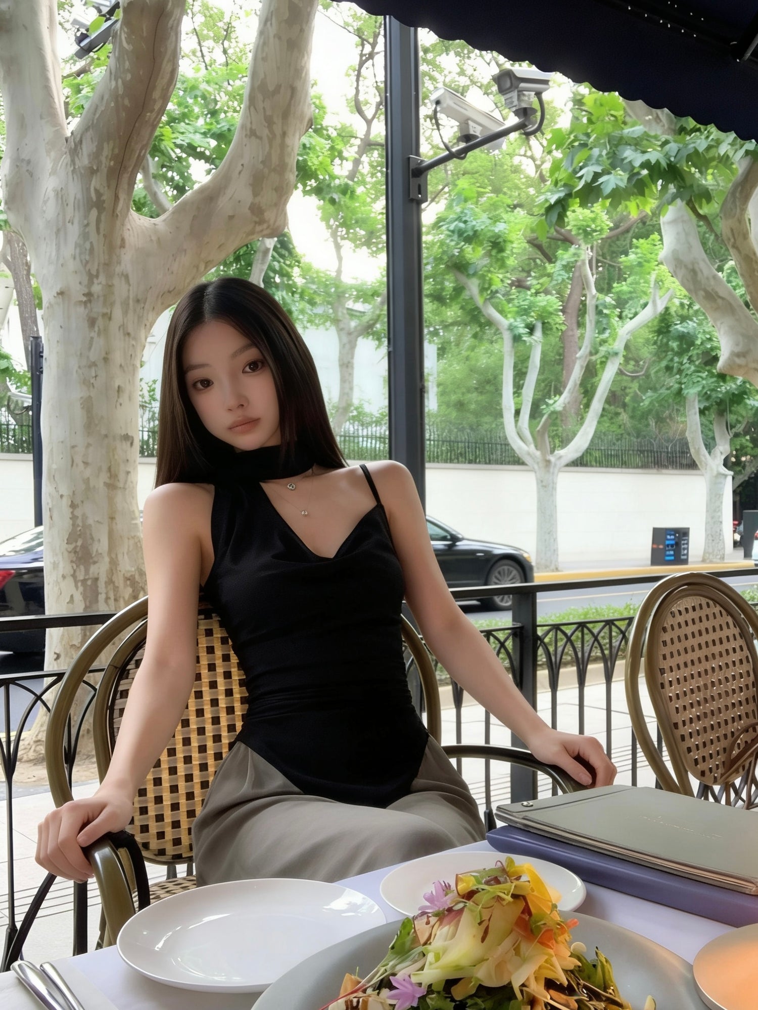 Collar Strap Black Top