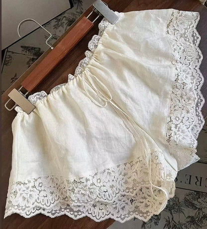 Lace Strap Homewear Two Pieces Set Pyjamas