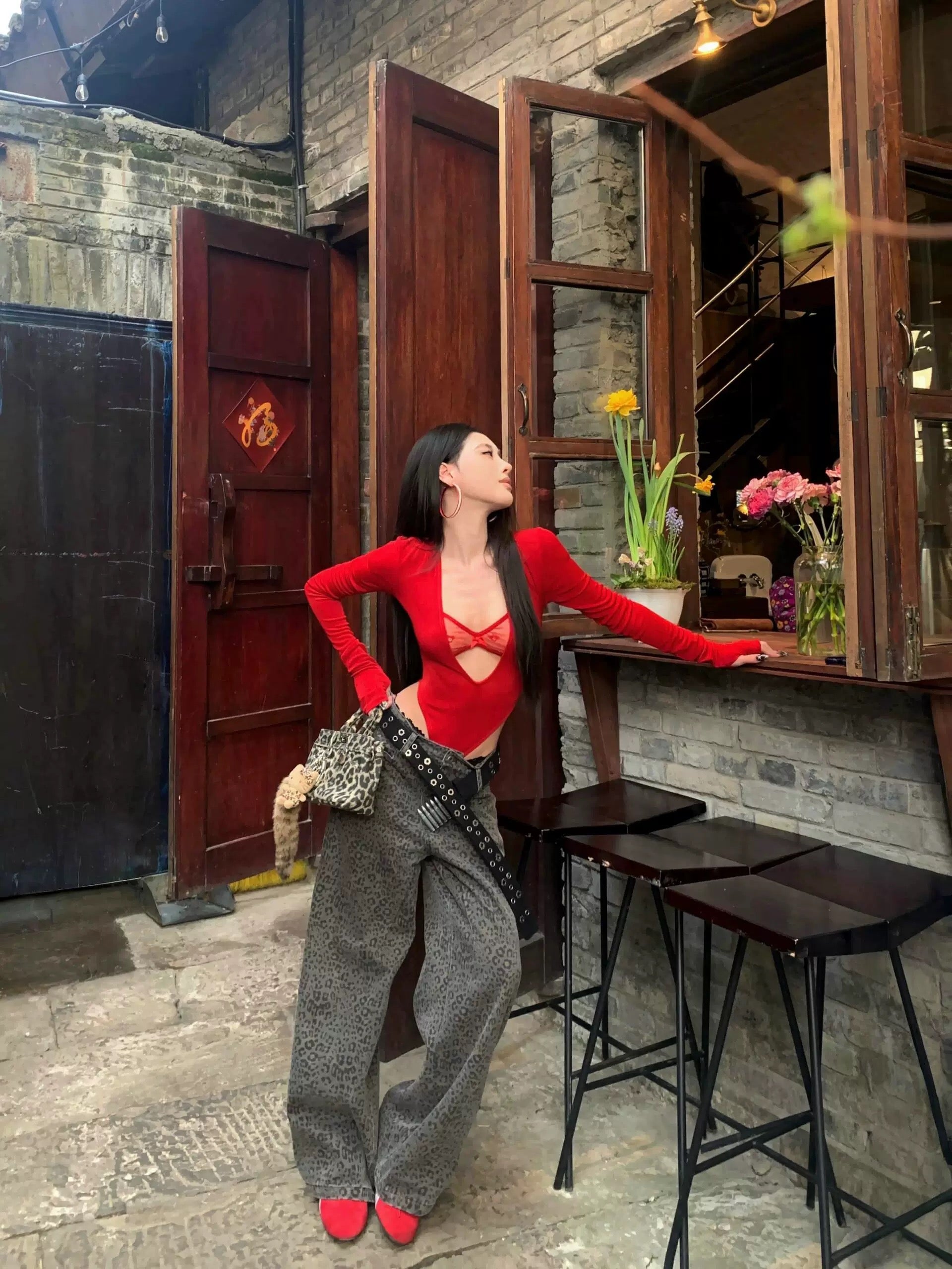 Sexy Mix Laces Long Sleeve Suit