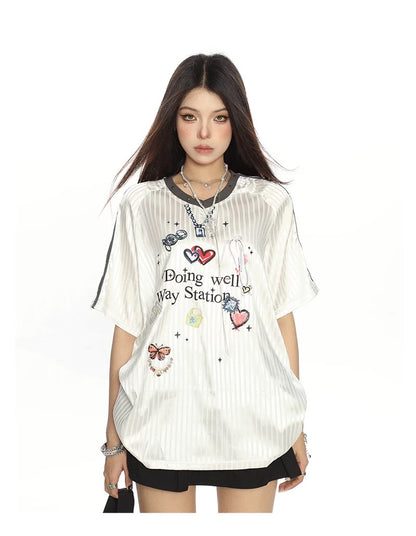 Oversize Well Stripe Ball Top