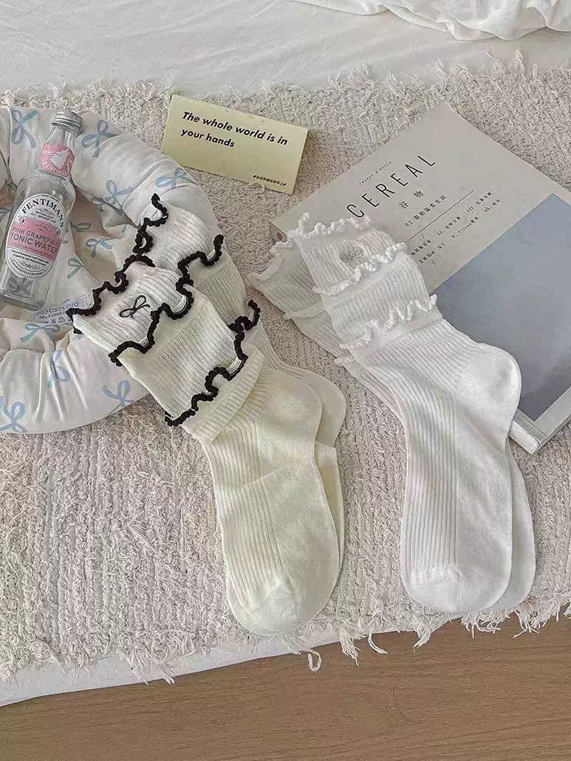 S025 Ribbon Layer Short Socks
