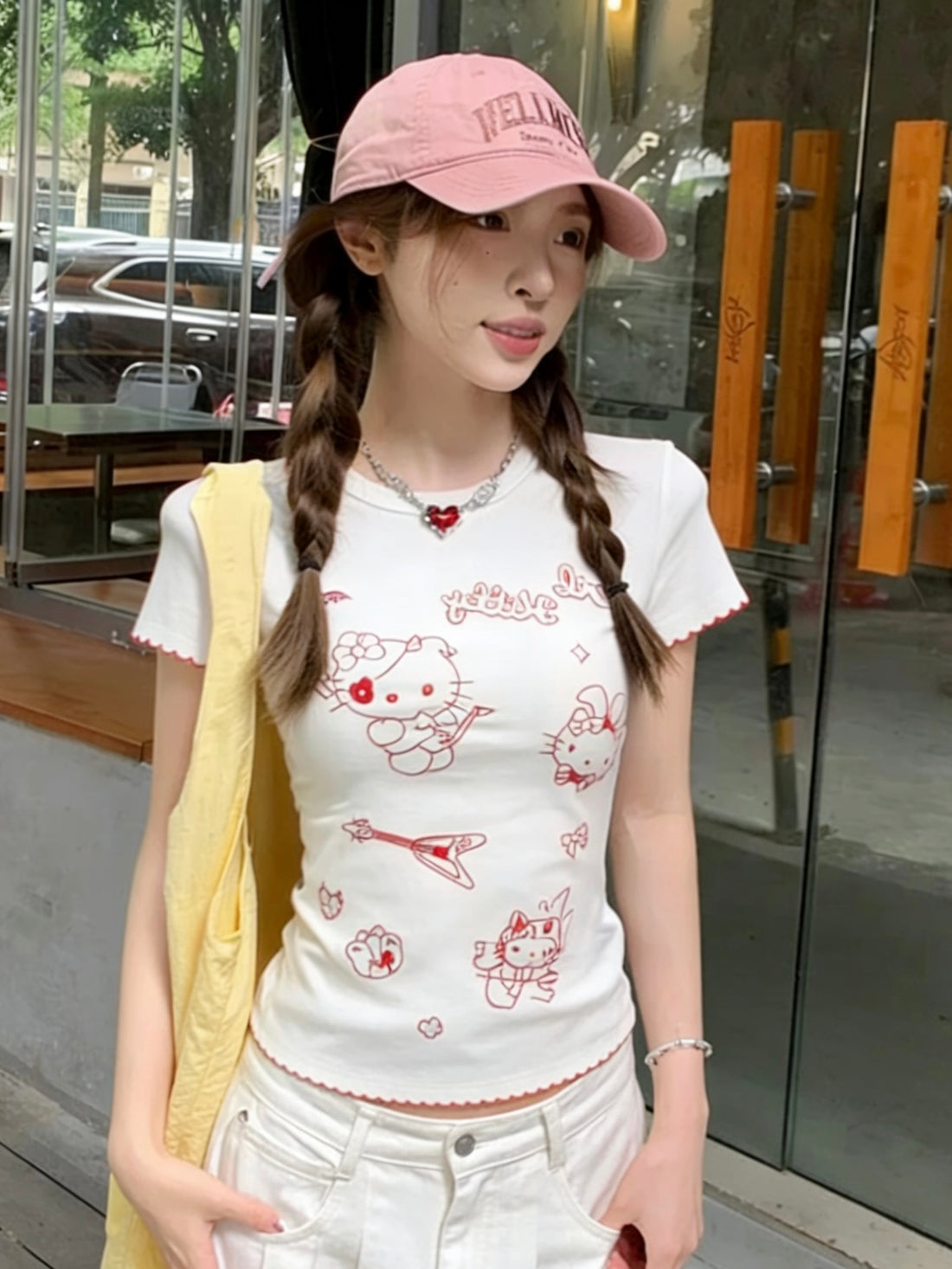 Kitty White Thin Top