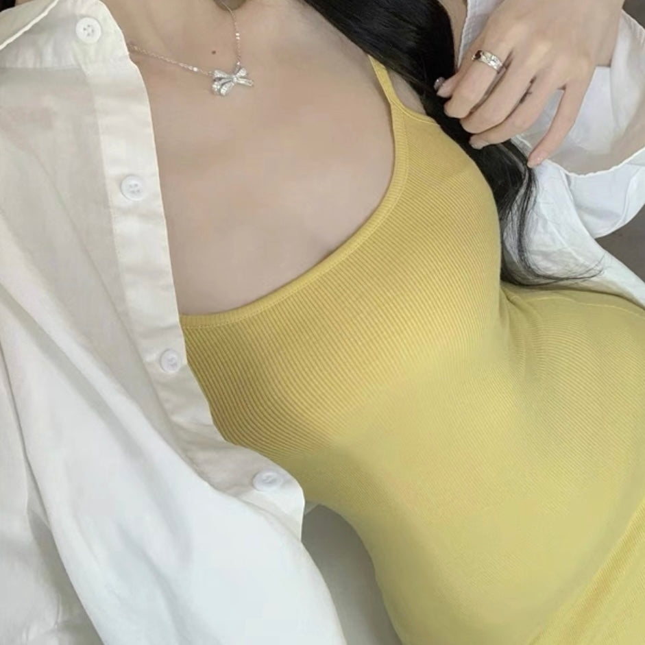 Yellow Slim Fit Long Dress