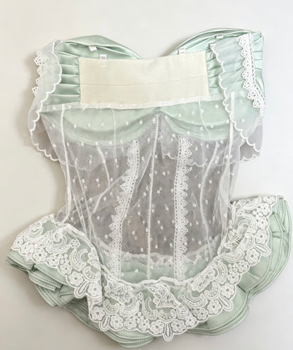 Mint Green Mix Laces Top T010