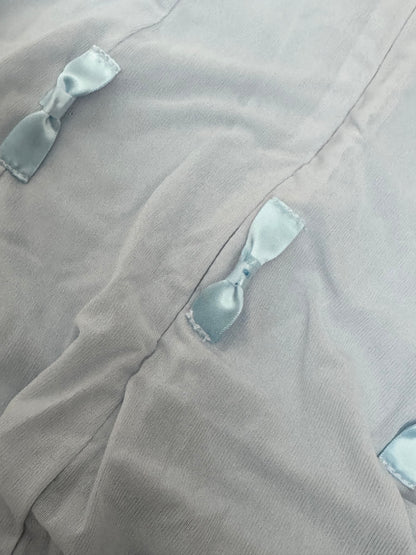 Blue Mini Ribbons Long Dress （S)