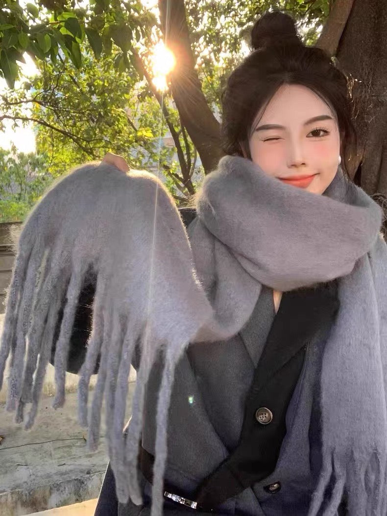 Winter Scarf (Blue, White, Grey, Pink)