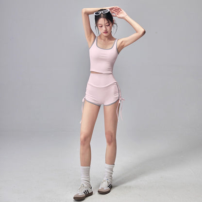 Pink Top + Short Two Pieces Set