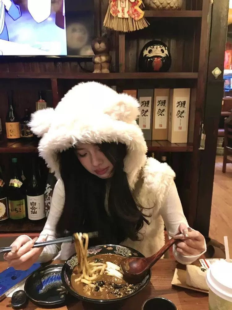 Teddy Furry  White Vest Top