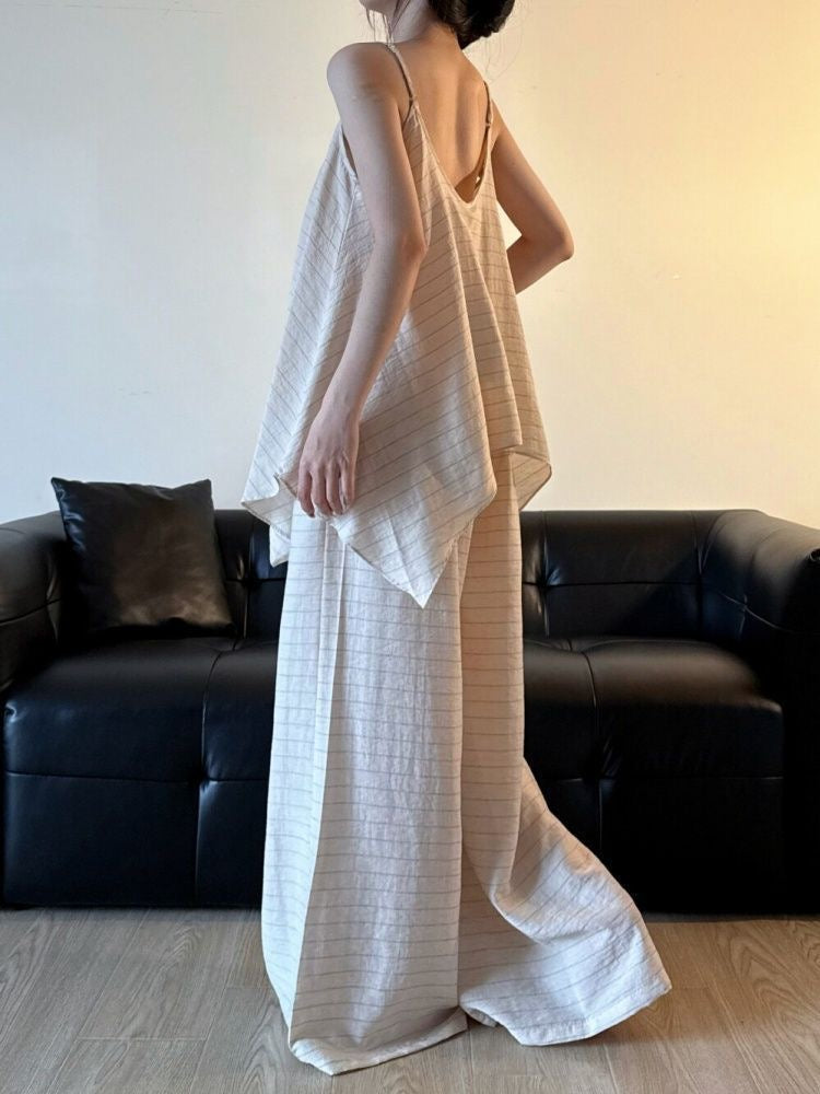 Larra Stripe Top + Long Pants Two Piece Set