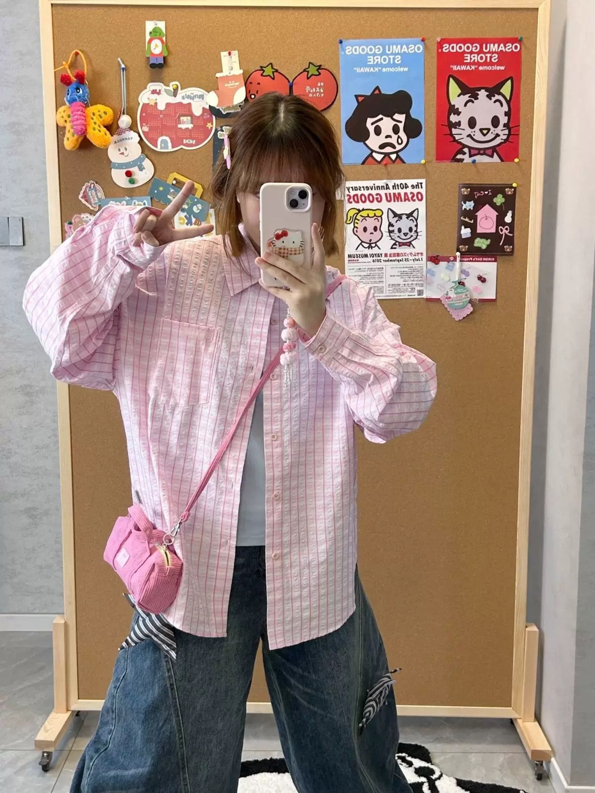 Pink Stripe Long Sleeve Shirt