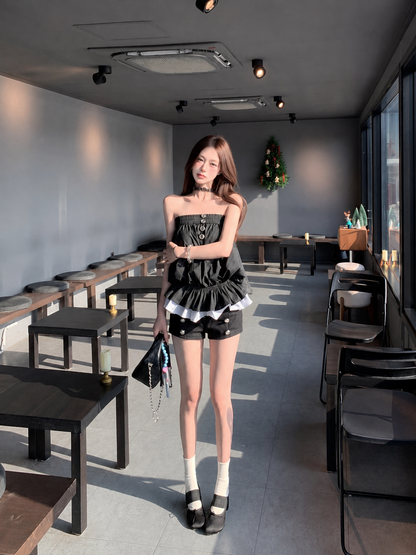 Black Tube Short Top