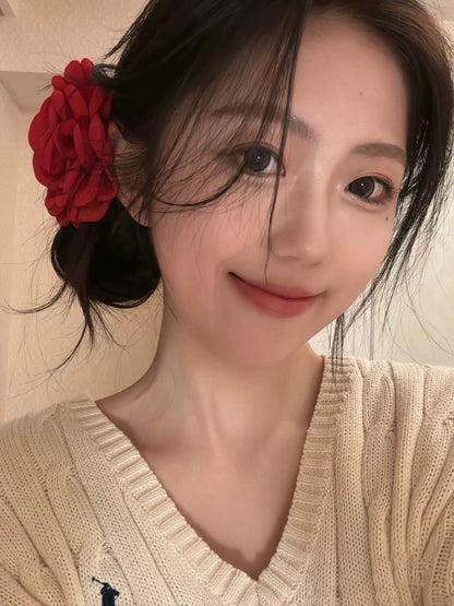 Korean Rose Hair Clip