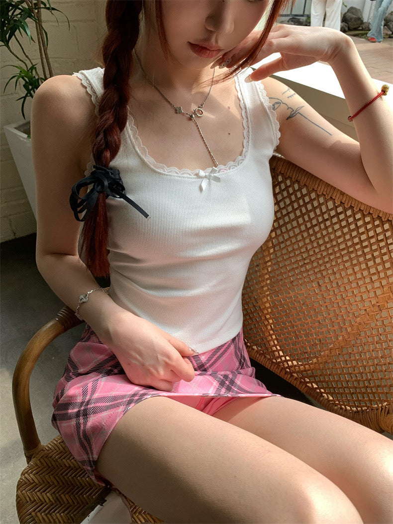 Pink Low Waist Mini Skirt (S)