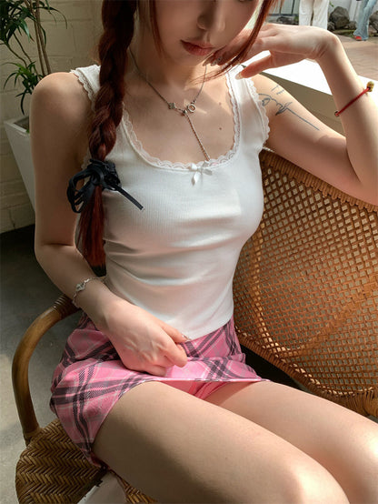 Pink Low Waist Mini Skirt (S)