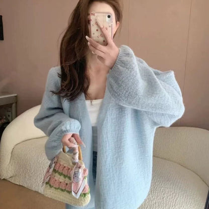 Casual Knitted Long Sleeve Cardigan Top