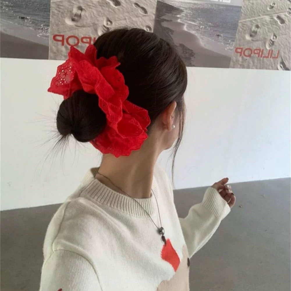 Korean White Hair Rubberband