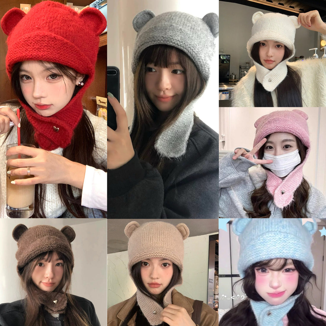 H14 Knitted Teddy Hat