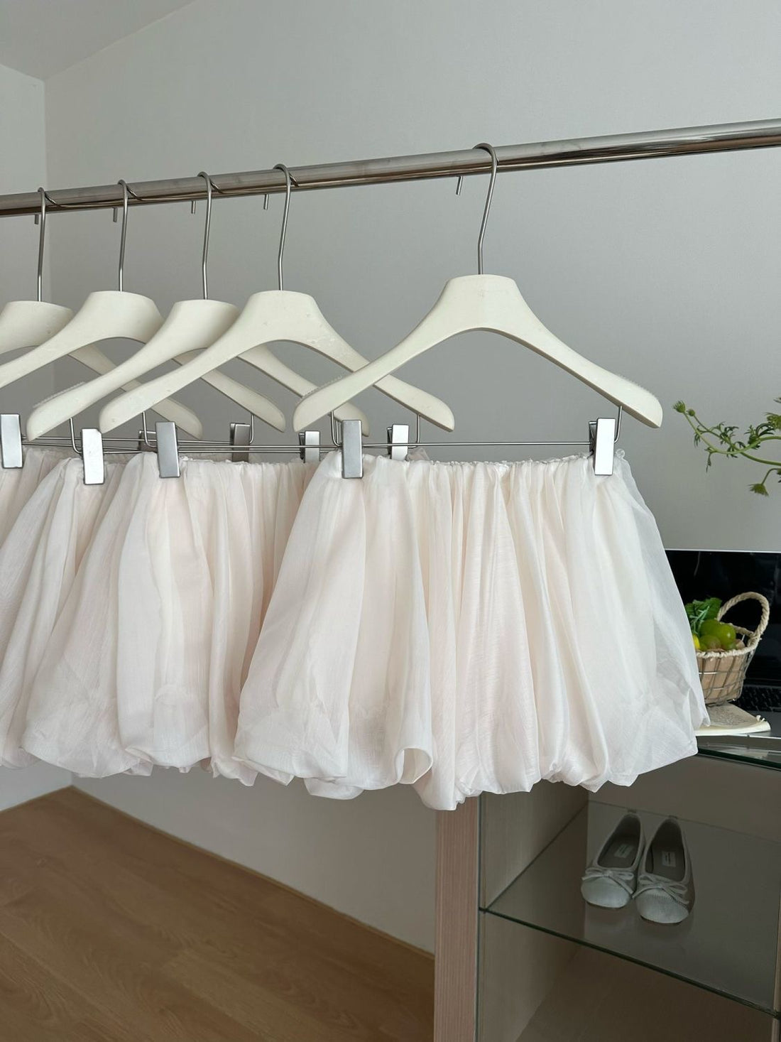 Cream Cloud Lantern Skirt