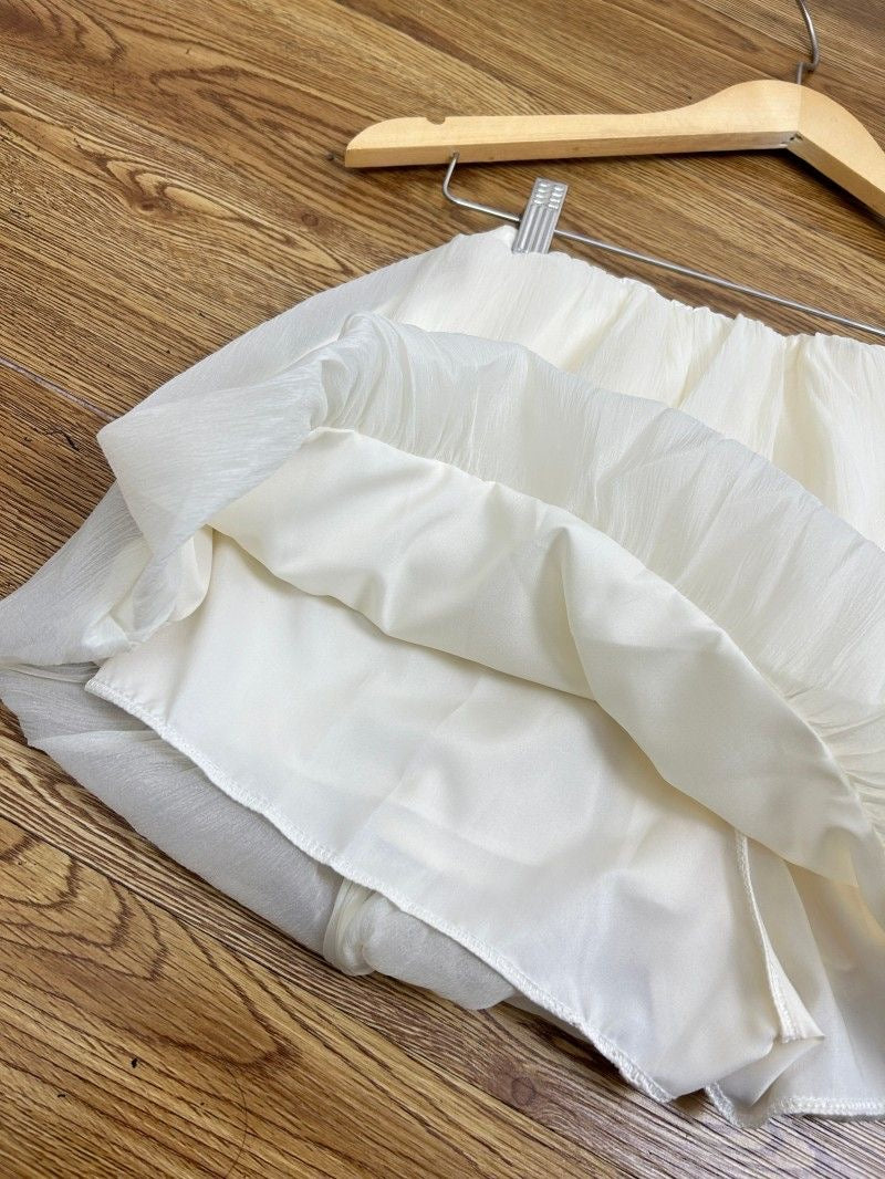 Cream Cloud Lantern Skirt