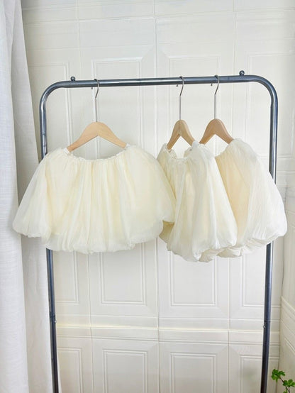 Cream Cloud Lantern Skirt