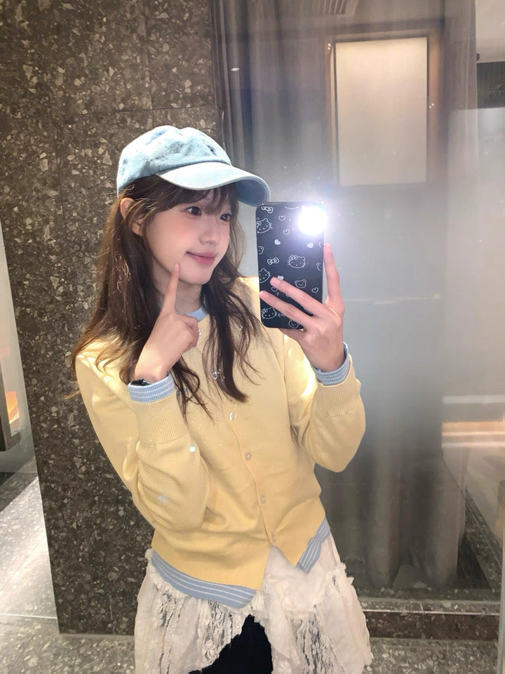 Thick Yellow Long Sleeve Knitted Top